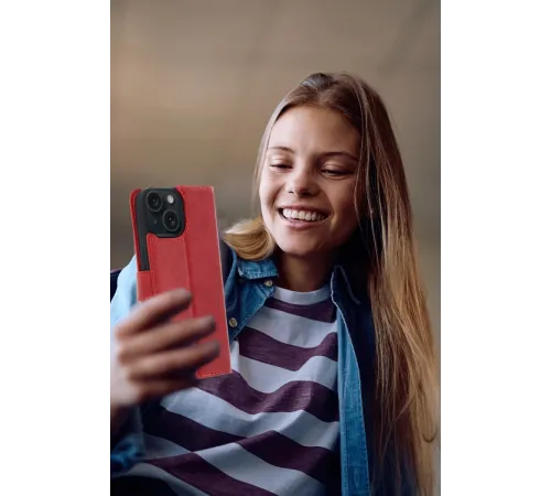 Newface Apple iPhone 15 Trend S Plus Kapaklı Kılıf - Kırmızı Newface Apple iPhone 15 Trend S Plus Kapaklı Kılıf - Kırmızı