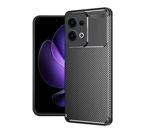 Newface Oppo Reno 13 Pro Kılıf Auto Focus Karbon Kapak - Siyah Newface Oppo Reno 13 Pro Kılıf Auto Focus Karbon Kapak - Siyah