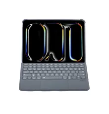 Newface T5510D iPad Pro 13 (2024) Kılıf Palermo Ledli Klavyeli Standlı Tablet Kılıfı - Siyah