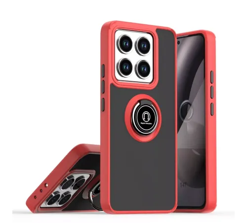 Newface Xiaomi Mi 14T Montreal Yüzüklü Silikon Kapak - Kırmızı Newface Xiaomi Mi 14T Montreal Yüzüklü Silikon Kapak - Kırmızı