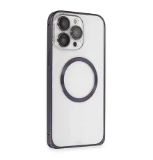 Joko iPhone 14 Pro Max Kılıf Metal Bumper Magneticsafe Kapak - Derin Mor