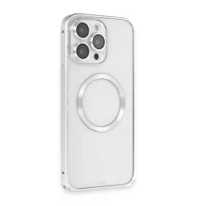 Joko iPhone 15 Pro Kılıf Metal Bumper Magneticsafe Kapak - Gümüş