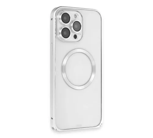 Joko iPhone 15 Pro Kılıf Metal Bumper Magneticsafe Kapak - Gümüş Joko iPhone 15 Pro Kılıf Metal Bumper Magneticsafe Kapak - Gümüş