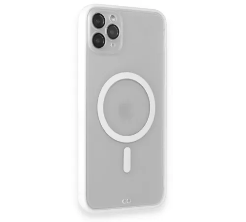 Newface iPhone 11 Pro Max Kılıf Grand Magneticsafe Kapak - Beyaz