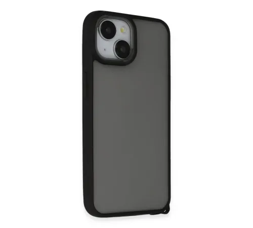 Newface iPhone 15 Kılıf Elegant Kapak - Siyah Newface iPhone 15 Kılıf Elegant Kapak - Siyah