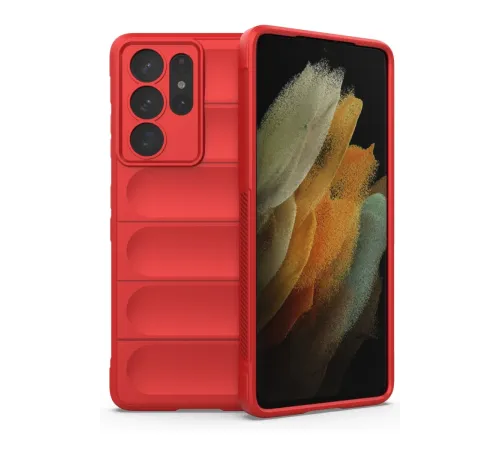 Newface Samsung Galaxy S21 Ultra Kılıf Optimum Silikon - Kırmızı Newface Samsung Galaxy S21 Ultra Kılıf Optimum Silikon - Kırmızı