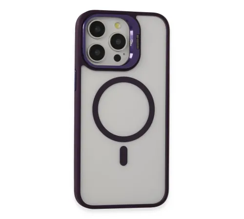 Joko iPhone 14 Pro Max Kılıf Roblox Lens Magsafe Standlı Kapak - Derin Mor