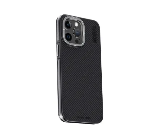 Joko iPhone 15 Pro Kılıf Aramid 600D Kevlar Karbon Fiber Magsafe Kapak - Gri Joko iPhone 15 Pro Kılıf Aramid 600D Kevlar Karbon Fiber Magsafe Kapak - Gri