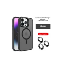 Joko iPhone 14 Pro Kılıf Flet Lens Magsafe Kapak - Siyah