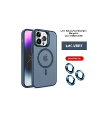 Joko iPhone 14 Pro Max Kılıf Flet Lens Magsafe Kapak - Lacivert