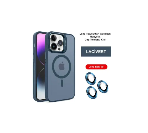 Joko iPhone 14 Pro Max Kılıf Flet Lens Magsafe Kapak - Lacivert Joko iPhone 14 Pro Max Kılıf Flet Lens Magsafe Kapak - Lacivert