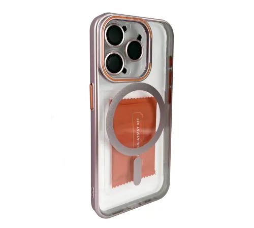 Joko iPhone 15 Pro Crown Lens Standlı Magsafe Kapak - Pembe Joko iPhone 15 Pro Crown Lens Standlı Magsafe Kapak - Pembe