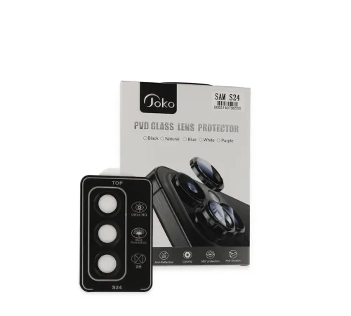 Joko Samsung Galaxy S24 PVD Metal Kamera Lens - Siyah Joko Samsung Galaxy S24 PVD Metal Kamera Lens - Siyah