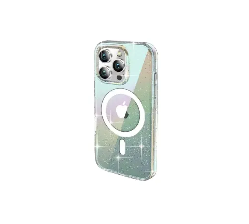 Joko iPhone 15 Pro Max Rasasi Simli Magsafe Kapak - Şeffaf Joko iPhone 15 Pro Max Rasasi Simli Magsafe Kapak - Şeffaf