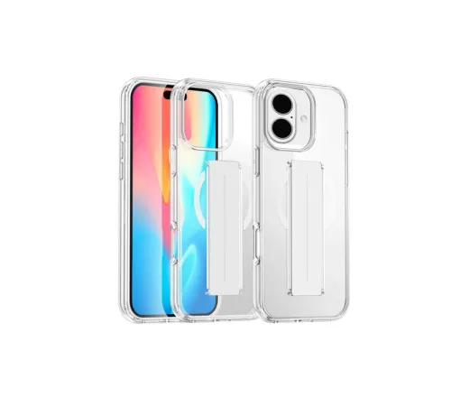 Joko iPhone 16 Kılıf Alfa Magsafe Standlı Kapak - Şeffaf Joko iPhone 16 Kılıf Alfa Magsafe Standlı Kapak - Şeffaf