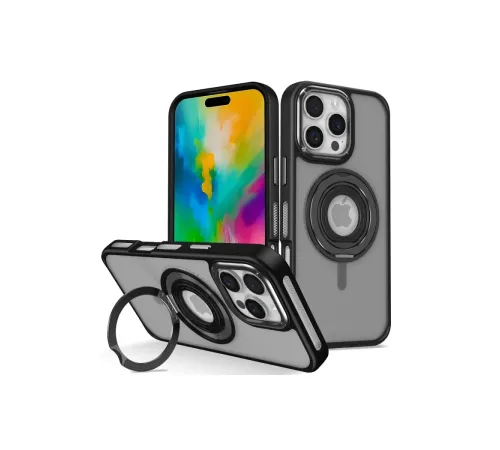 Joko iPhone 16 Pro Banza Magsafe Standlı Kapak - Siyah Joko iPhone 16 Pro Banza Magsafe Standlı Kapak - Siyah