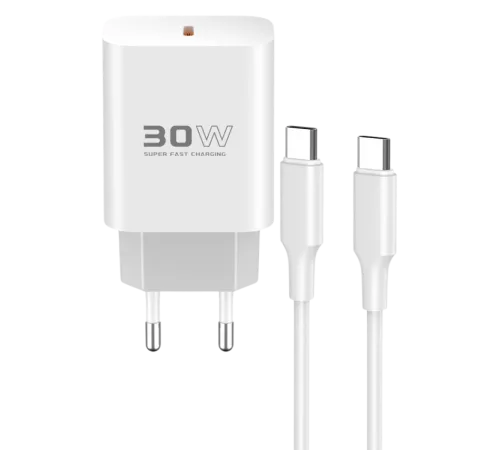 Konfulon C87C 30W Type-C Çıkışlı Ekstra DL51 1M Type-C to Type-C Kablolu PD Şarj Cihazı - Beyaz Konfulon C87C 30W Type-C Çıkışlı Ekstra DL51 1M Type-C to Type-C Kablolu PD Şarj Cihazı - Beyaz