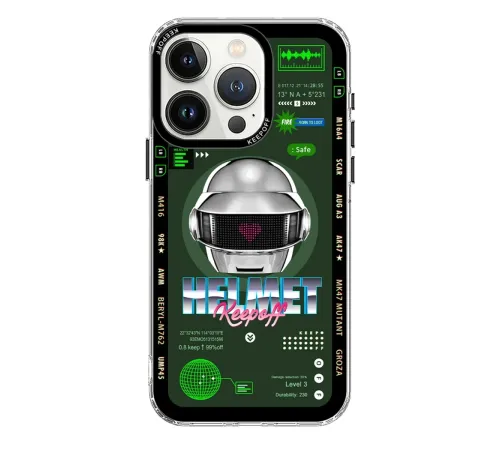 Keep Off iPhone 15 Pro Parallel Space Time Magsafe Kapak - Metal Confession