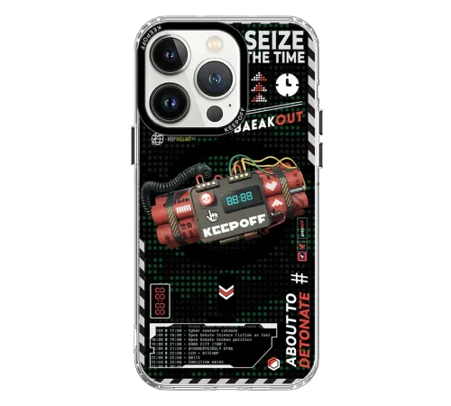 Keep Off iPhone 15 Pro Max Battlefield Magsafe Kapak - Blasting Keep Off iPhone 15 Pro Max Battlefield Magsafe Kapak - Blasting