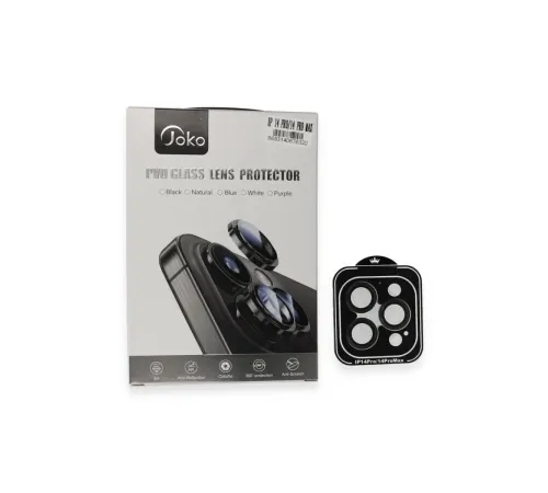 Joko iPhone 14 Pro Max PVD Metal Kamera Lens - Siyah Joko iPhone 14 Pro Max PVD Metal Kamera Lens - Siyah