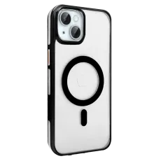 Joko iPhone 15 Gleam PC Sert Magsafe Kılıf - Şeffaf-Siyah