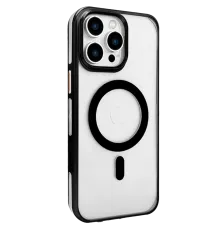 Joko iPhone 15 Pro Gleam PC Sert Magsafe Kılıf - Şeffaf-Siyah