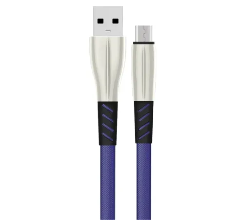 Konfulon S88 Metal Uçlu Micro USB Kablo 1M 2.4A - Mavi Konfulon S88 Metal Uçlu Micro USB Kablo 1M 2.4A - Mavi