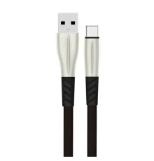 Konfulon S90 Metal Uçlu Type-C Kablo 1M 2.4A - Siyah