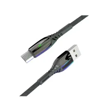 Konfulon S91 Ledli Micro USB Kablo 1M 2.4A - Siyah