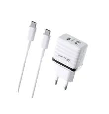 Konfulon C32D 20W PD Şarj Cihazı + DC15 1M 20W 5A Type-C to Type-C Kablolu Şarj Cihazı