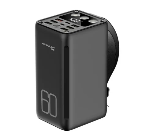 Konfulon A28Q 60.000 mAh 1 Adet 22.5W Usb / 1 Adet 20W Type-C ve 5 Adet 15W Usb Çıkışlı PD Powerbank - Siyah Konfulon A28Q 60.000 mAh 1 Adet 22.5W Usb / 1 Adet 20W Type-C ve 5 Adet 15W Usb Çıkışlı PD Powerbank - Siyah