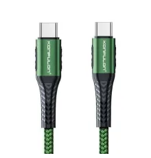 Konfulon DC43 Type-C to Type-C 1M Örgü 60W Hızlı Şarj Kablo - Yeşil