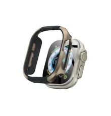 Movenchy Apple Watch Ultra 49mm MO-WT3 Alüminyum Camlı Kasa Ekran Koruyucu - Gold