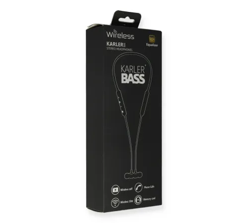 Karler Bass KR103 Kablosuz Kulaklık - Siyah Karler Bass KR103 Kablosuz Kulaklık - Siyah