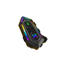 Karler Bass KRM2 RGB Motosiklet Sürücüleri İçin IPX6 Su Geçirmez Özellikli Kablosuz Bluetooth Kulaklık - Siyah