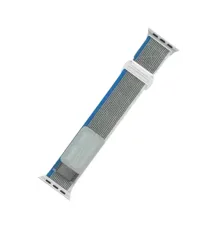 Newface Apple Watch 42mm Alice Kumaş Kordon - Mavi-Gri