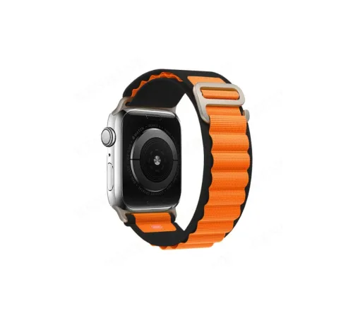 Newface Apple Watch Ultra 49mm Mountain Kordon - Siyah-Turuncu Newface Apple Watch Ultra 49mm Mountain Kordon - Siyah-Turuncu