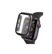 Newface Apple Watch 44mm Camlı Kasa Ekran Koruyucu - Siyah