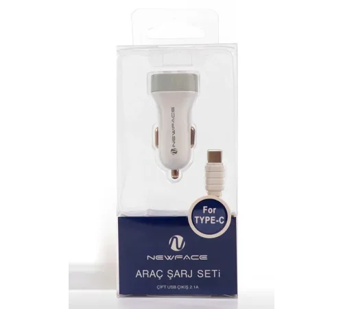Newface C17 Type-C USB 2.1A Araç Şarjı Newface C17 Type-C USB 2.1A Araç Şarjı