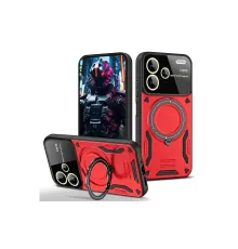 Newface Xiaomi Redmi Note 13 Pro Plus Joy Lens Standlı Kapak - Kırmızı